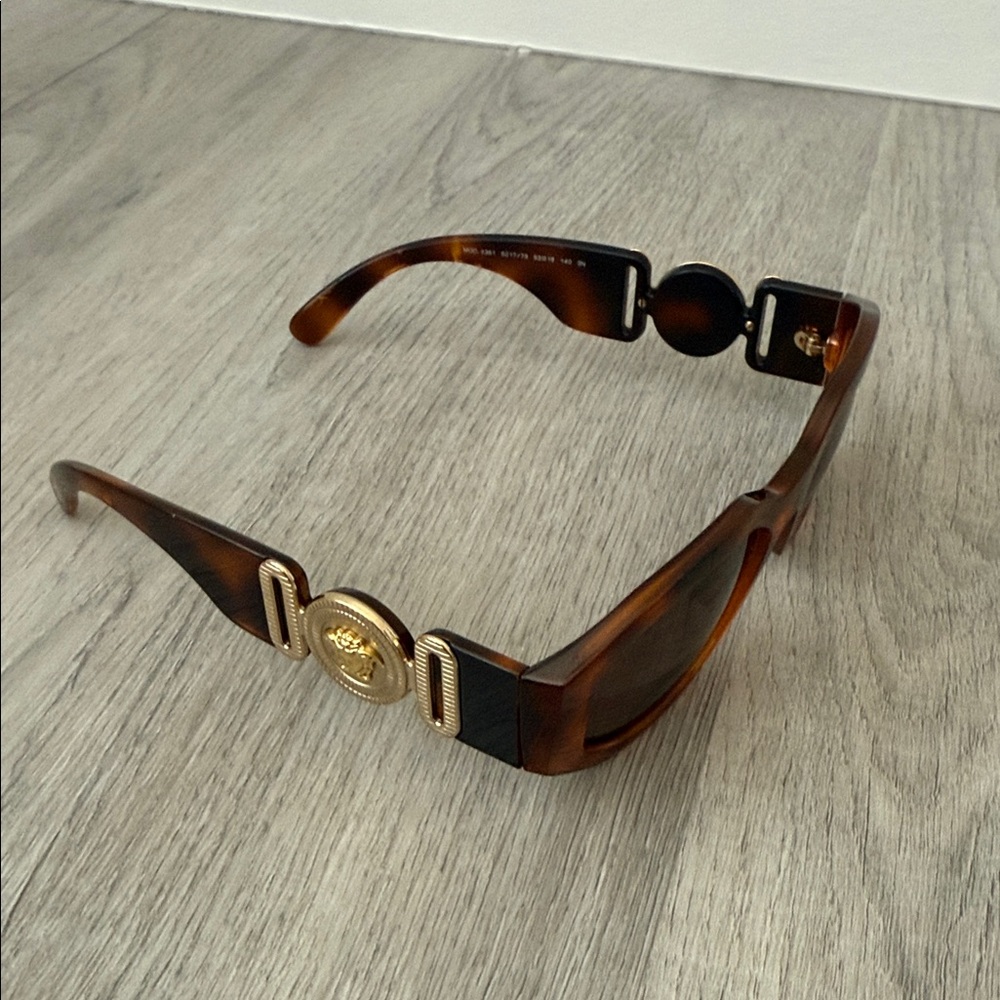 Versace Tortoise Shell Sunglasses with Gold Accents